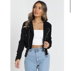 Showpo- Black Suede Jacket (never worn!)